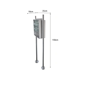 Wrought Stainless Steel Free Standing Residential Mailboxes With Posts