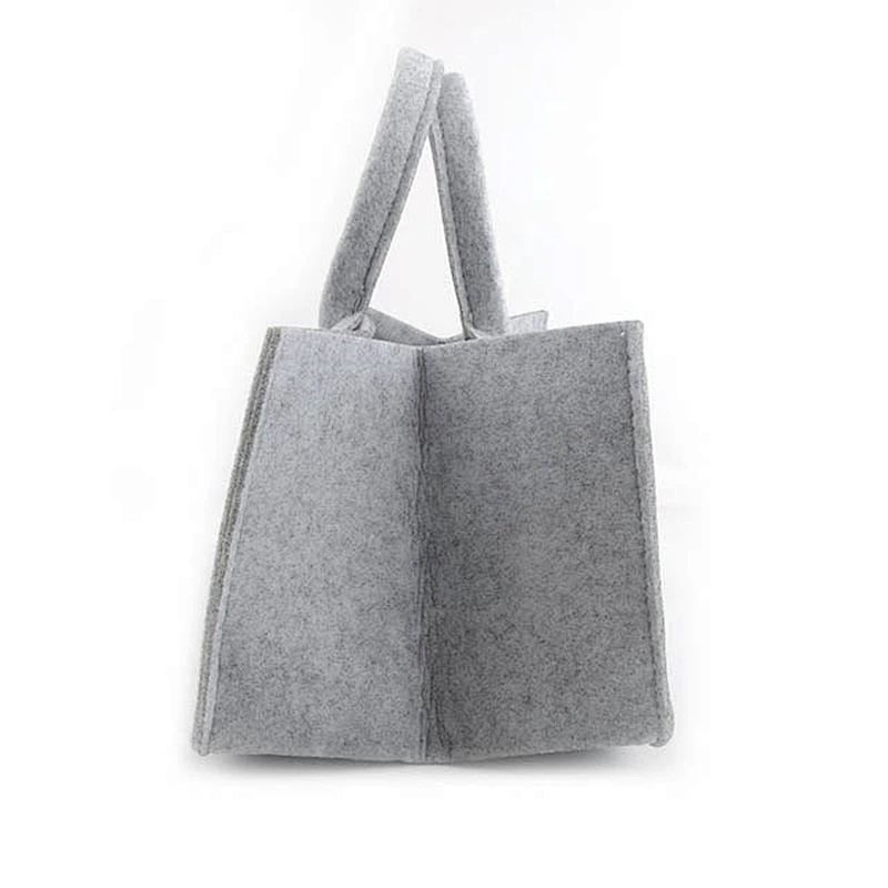Best Selling Custom Logo Recycled Durable grey Shopping Bag felt firewood bag felt storage basket