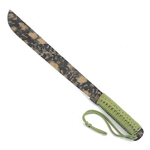 Long Size Stainless Steel Color Printing Blade Survival Hunting Machete Knife with Paracord Handle