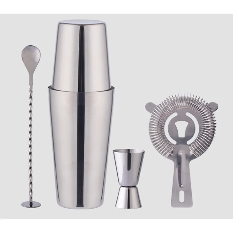 New cocktail shaker set with strainer jigger muddle gift box