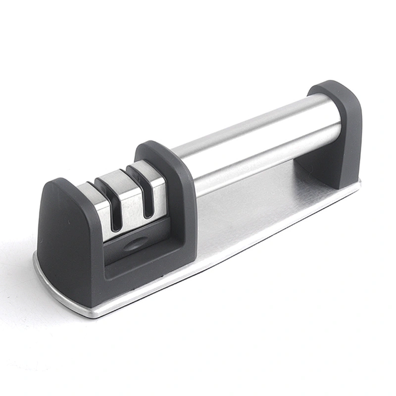 Professional 2 Stage Diamond Coated Wheel System Kitchen Knife Sharpener with handle