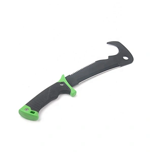 Black Coating Stainless Steel  Outdoor Survival Hunting Sickle Machete With Sheath