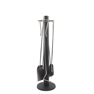 Black coating iron Traditional fireplace accessories 5pcs  fireplace sets