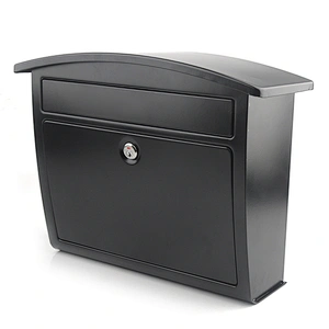 Mailbox Metal Outdoor Wall Mounted Garden Black Coating Mailbox