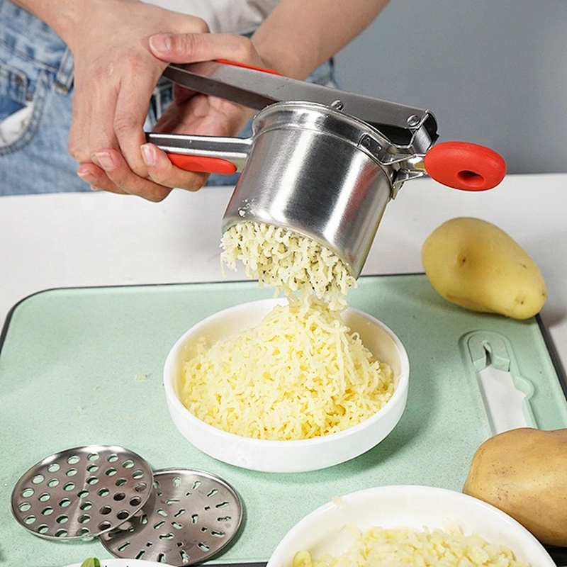 Food grade stainless steel fruit masher manual potato ricer