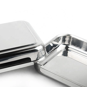 Manufacturer  stainless steel food grade  multifunction cheap   kitchen square  plate set of 3pcs