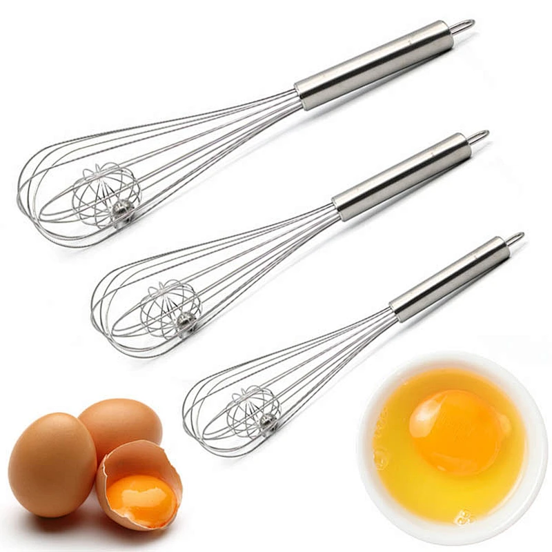 Stainless Steel Semi-automatic Egg Beater Press Hand Blender Very Sturdy   Kitchen Cooking Cake Baking Tool Household Beater Sil