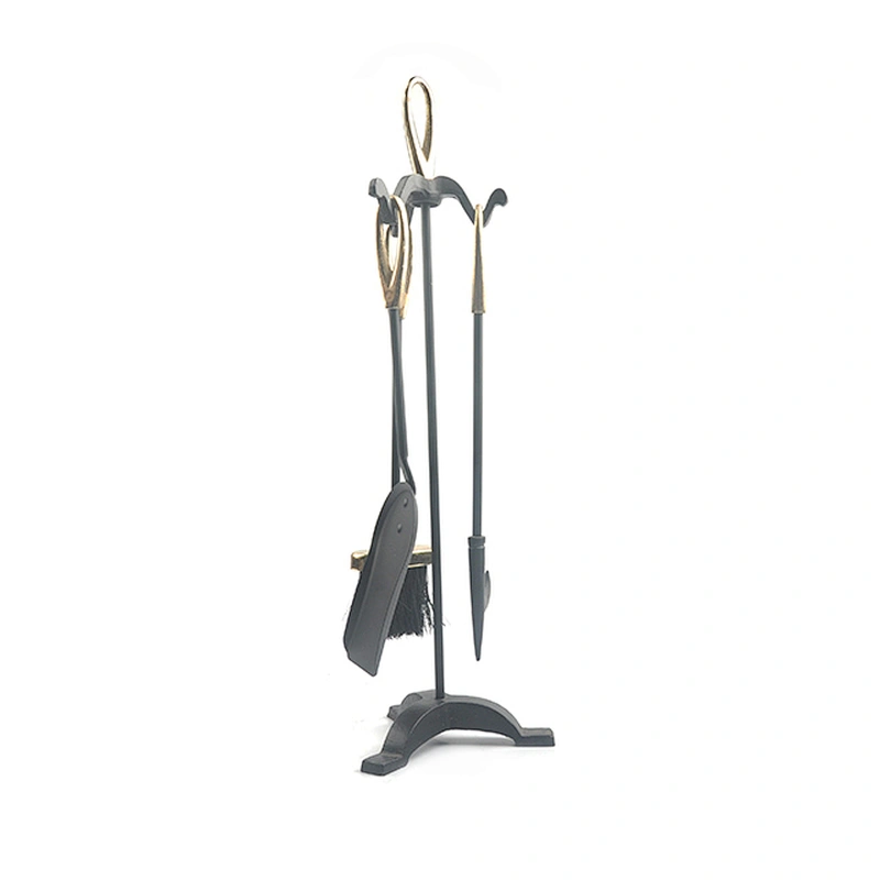 brass plated outdoor fireplace tools set