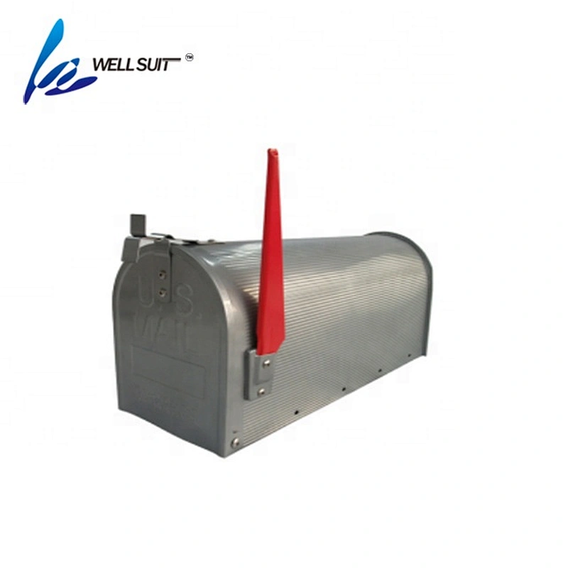 American style square galvanized steel mailbox iron plate mailbox