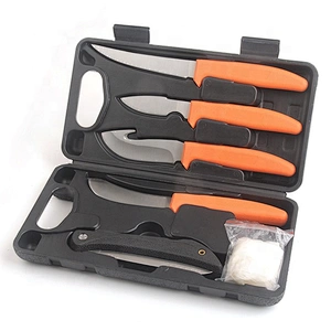Outdoor Camping Hunting Fishing Mulit Tools Knife Set with Carry Case