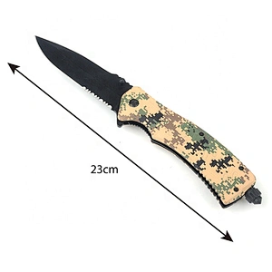 Black Coating Multi Purpose Blade Survival Custom Swith Blade Folding Pocket Knife with Fire Starter
