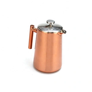 New design hot selling stainless steel copper plating tea pot
