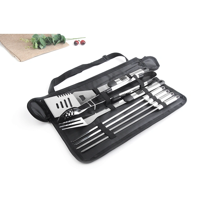 wholesale custom multi function barbecue portable outdoor  stainless steel 7pcs bbq grill tools set