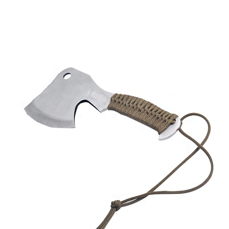 Paracord Handle Stainless Steel Survival Camping Axe Outdoor Tool Hatchet with sheath