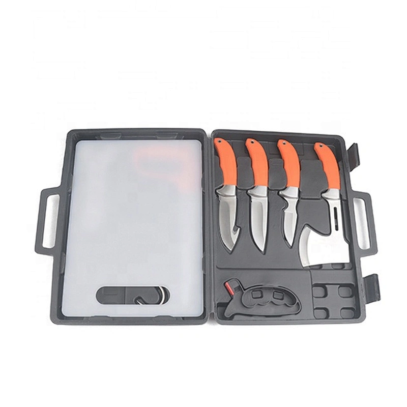 9 pcs Outdoor Camping Hunting Fishing Mulit  Purpose Knife Kit with Carry Case