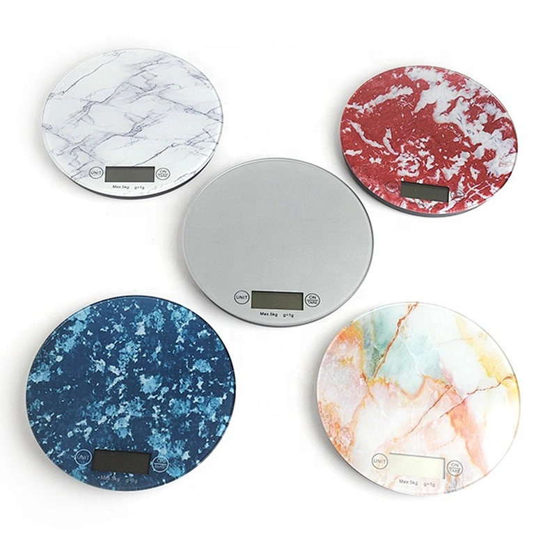 Marbling PP and glass electronic digital kitchen scale