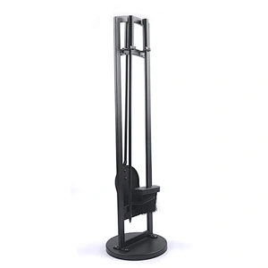 4 Piece Iron Indoor  Fireplace Tools Set With Holder