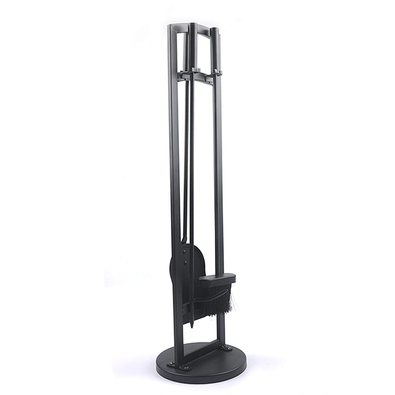4 Piece Iron Indoor  Fireplace Tools Set With Holder