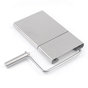 New Creative Kitchen Gadget Butter Cutting Plate Custom Stainless Steel Food Cheese Slicer Cheese Wire Cutter