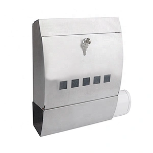 wall mount water prooof key lock for mailbox outdoor stainless steel mail box