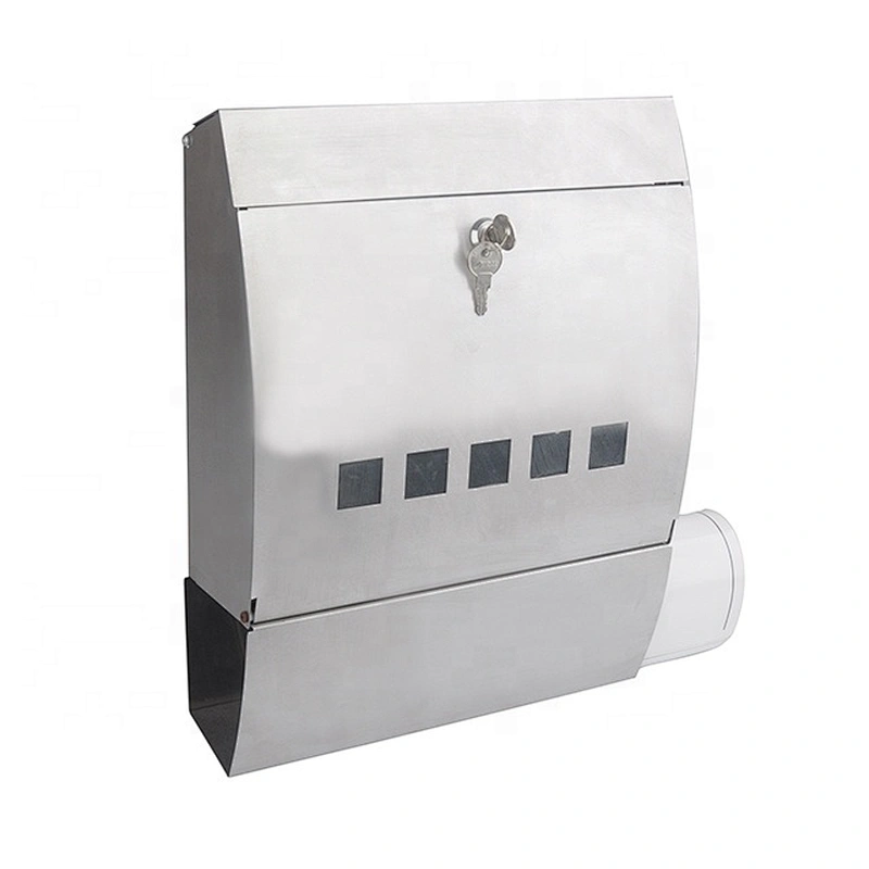 wall mount water prooof key lock for mailbox outdoor stainless steel mail box
