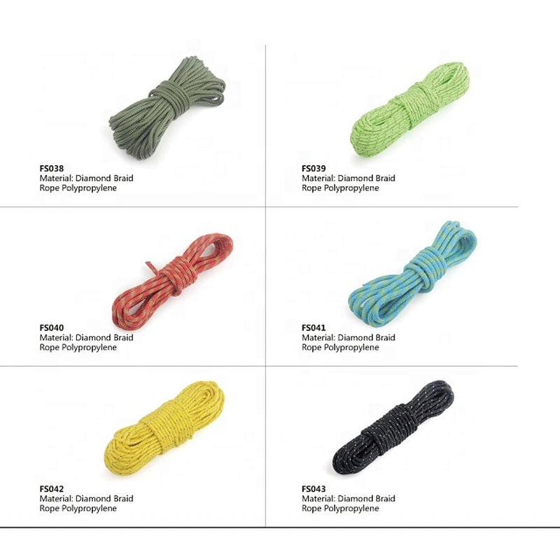 Diamond Braid Polypropylene Rescue Safety Outdoor Climbing Static Nylon Rope