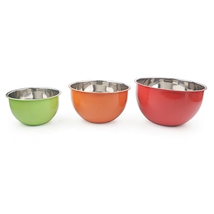 Stainless Steel Mixing Bowls Multi Color For Elegant Look Salad Bowl Painting Bowl