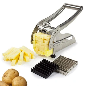 Stainless steel manual potato cutter 36 Holes&64 Holes 2 in 1 french fry press potato chipper machine for kitchen accessories