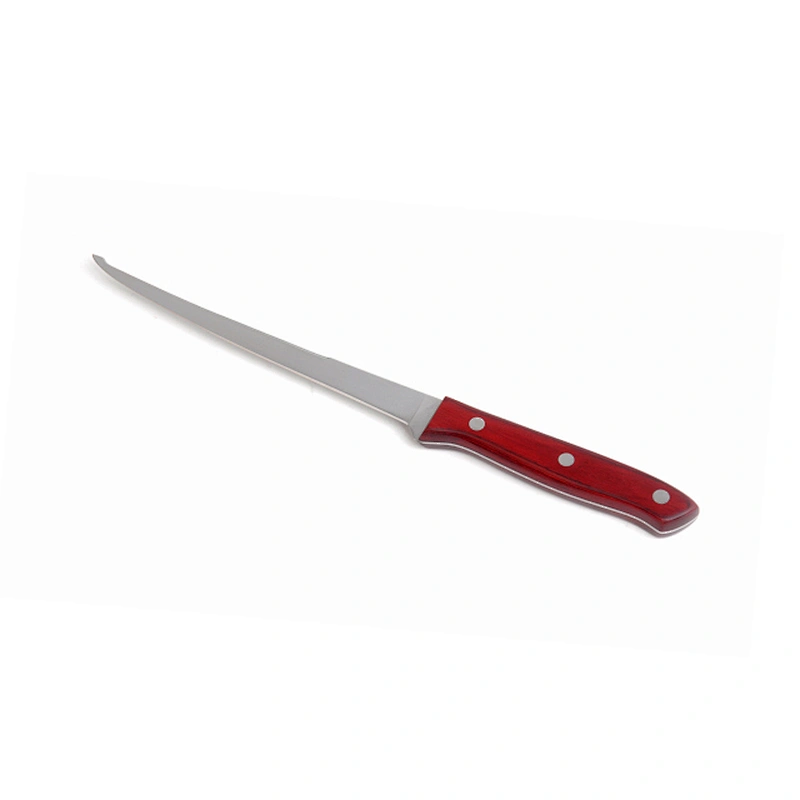 Quality Stainless Steel Blade Outdoor Fishing Camping Knife With Pakka Wood Handle