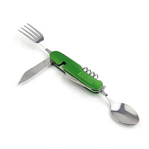 2019 Hot Selling Aluminium Handle Camping Knife Spoon Fork