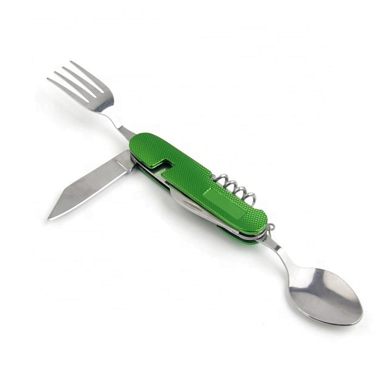2019 Hot Selling Aluminium Handle Camping Knife Spoon Fork