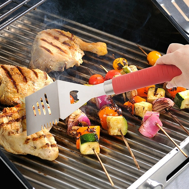 New design  hot selling stainless steel BBQ tools set 5pcs with  aluminium case
