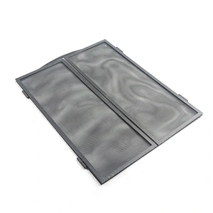 Iron Safe Proof Fence 3 Panel  Fireplace Screen Flat,Baby Safe Proof Fire Place Fence,Decorative Scroll Spark Guard Cover
