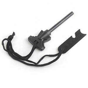 Outdoor Camping Hiking Compass Army Magnesium Flint Striker Firestarter