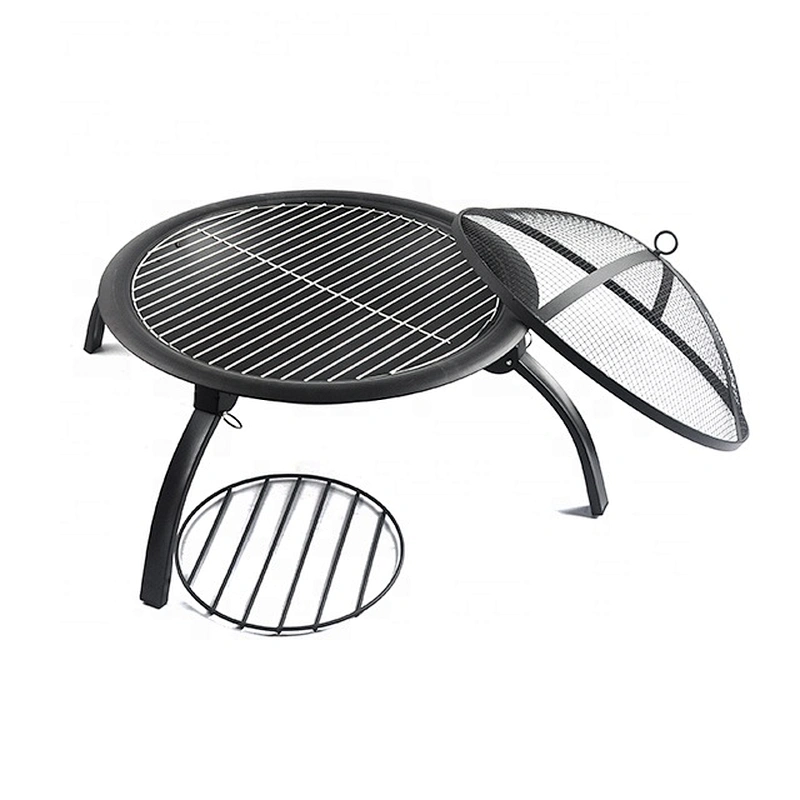 Portable camping outdoor fire pit bowl cover folding fire pit