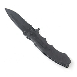 Classic Black Coating Stainless Steel Folding Pocket Knife with G10 Handle