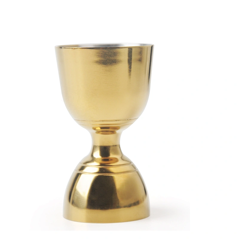 Gold Customized Reusable Stainless Steel Cocktail Jigger 30ml/60ml Bar Bell Jigger