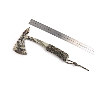 Wholesale Portable High Quality Stainless Steel Mini Multifunctional Kitchen Survival Axe With Wooden Handle