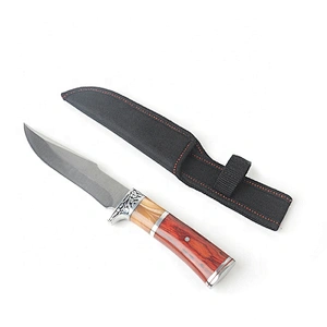 Pakka Wooden  Handle Outdoor Survival Hunting Knife