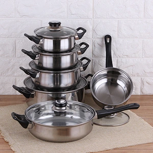 6Pcs stainless steel cookware sets Cooking Pots for Cooking Tool Kitchen Utensils Kitchen Accessories