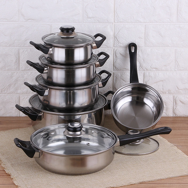 6Pcs stainless steel cookware sets Cooking Pots for Cooking Tool Kitchen Utensils Kitchen Accessories