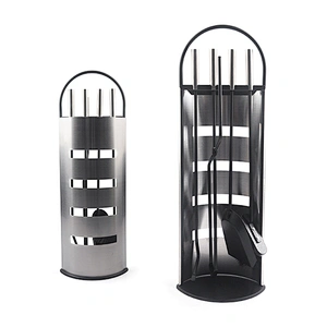 Black powder coating wholesale tools for fireplace accessories