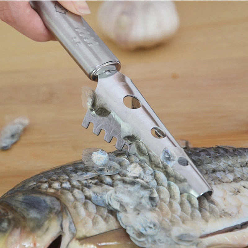 Stainless steel kitchen tools accessories scale scraper fish skin peeler fish scale remover