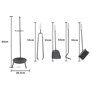 High quality Indoor Outdoor Metal fireplace Hearth Decor tool set