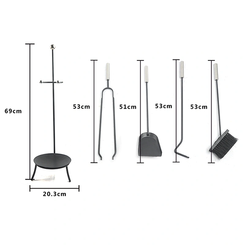 High quality Indoor Outdoor Metal fireplace Hearth Decor tool set