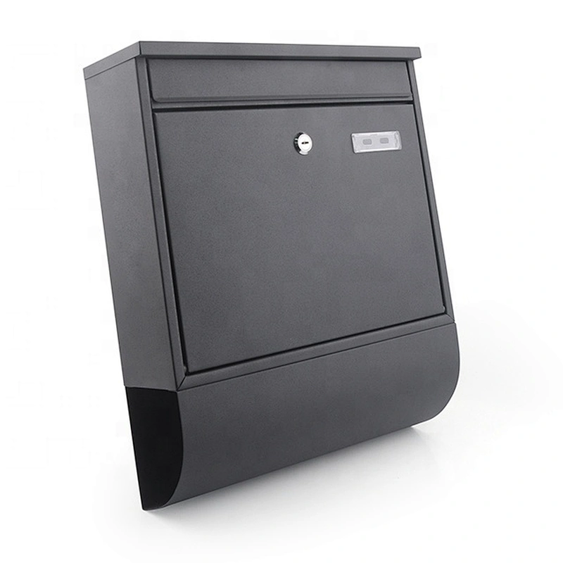 popular  apartment german black  iron with powder coating outdoor smart parcel mailbox