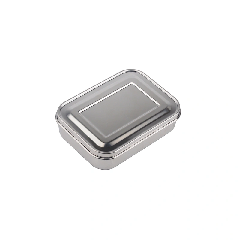 2 compartment Leak Proof heated Thermal food 304 metal tiffin bento stainless steel lunch box