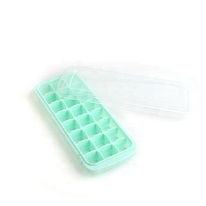 bpa free mini silicone ice cube tray with Removable PP Lid