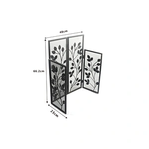 Black Iron Safe Proof Fence Mesh 4 Panel Fireplace Screen