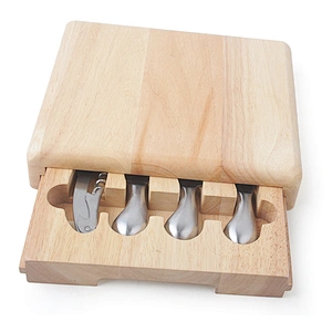 Wooden Cheese set cutting board  Cheese Knife 4pcs Set
